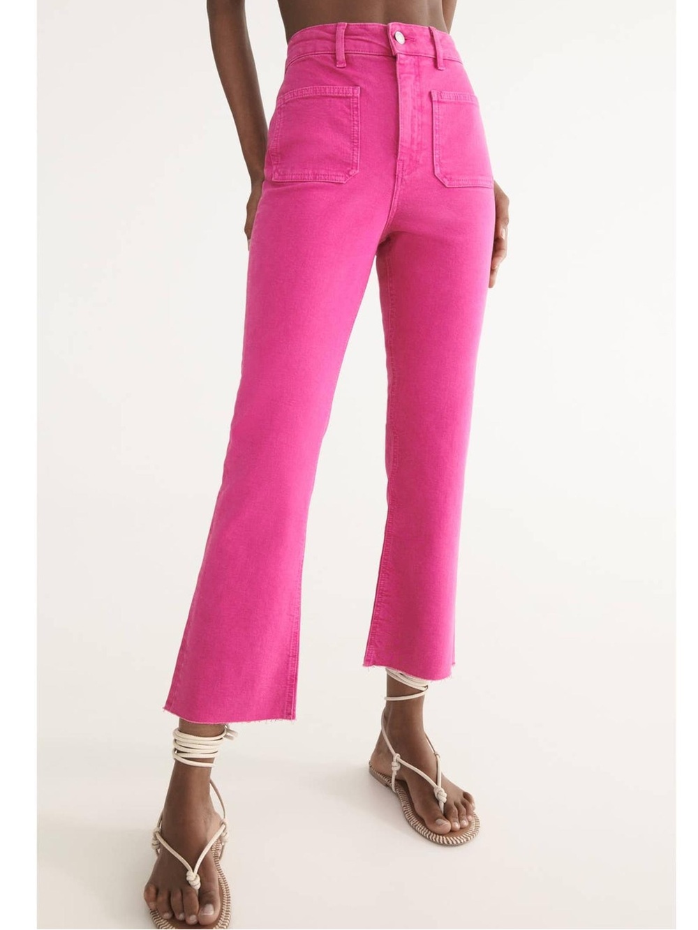 NWOT Zara Fuchsia Kick Flare Jeans